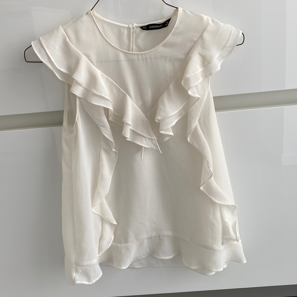 Zara off white top